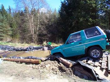 disinfectant vehicle bath at Langdale